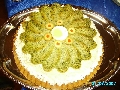 Diplomat slana torta sa cvetom od spanaca