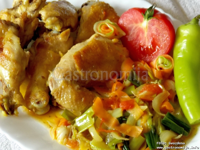 Piletina sa senfom i povrćem